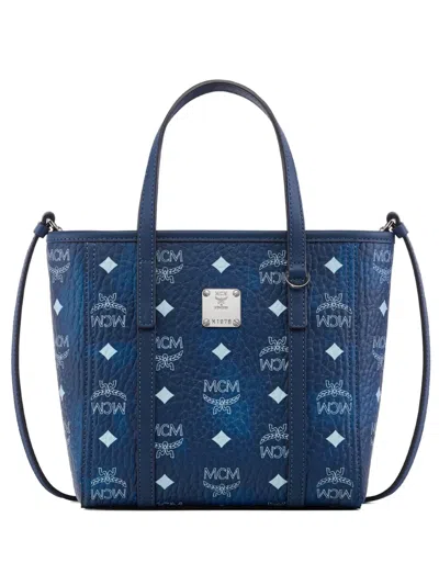 Mcm Toni Mini Tote Bag In Blue