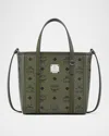 Mcm Toni Mini Visetos Shopper Top-handle Bag In Brown