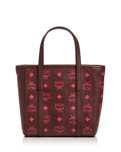 Mcm Toni Mini Visetos Shopper Tote In Brown