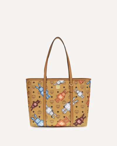Mcm Toni Printed Canvas Tote Bag In Brown