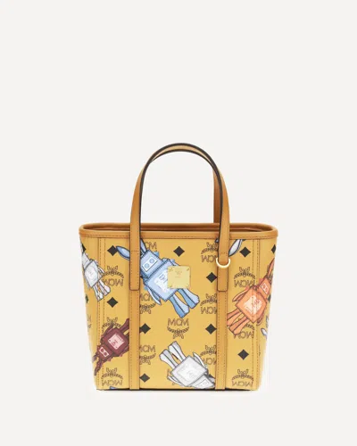 Mcm Toni Printed Canvas Tote Bag In Sand