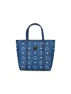 Mcm Toni Shopper Small Tote Bag In Blue