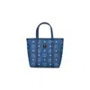 Mcm Toni Shopper Small Tote Bag In Blue