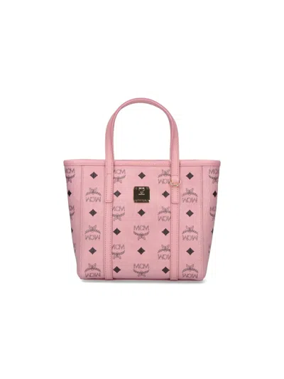 Mcm 'toni Shopper' Small Tote Bag In Pink