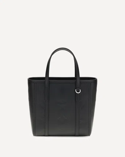 Mcm Toni Small Tote Bag With Embossed Maxi Visetos Motif In Black