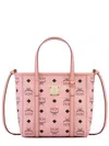 Mcm Mini Toni Visetos Coated Canvas Top Handle Shopper Bag In Pink