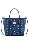 Mcm Toni Mini Visetos Shopper Top-handle Bag In Blue