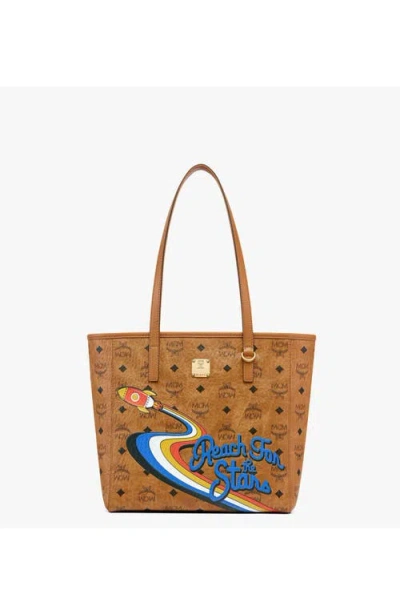 Mcm Toni Top-zip Shopper In Brown