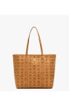 Mcm Toni Top-zip Shopper In Brown