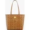 Mcm Toni Top-zip Shopper In Cognac