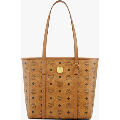 Mcm Toni Top-zip Shopper In Cognac