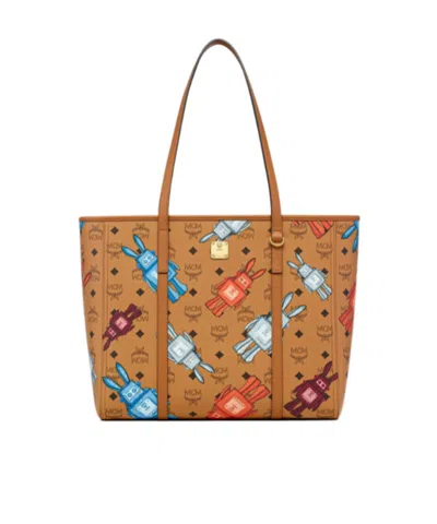 Mcm Toni Top-zip Shopper In Rabot Visetos In Multi