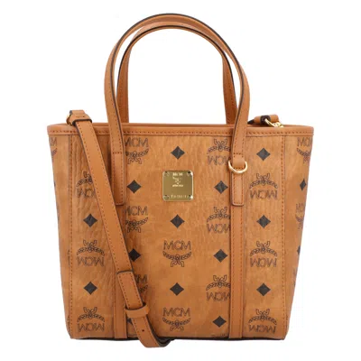 Mcm Toni Top-zip Shopper In Visetos