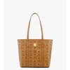 Mcm Himmel Medium Visetos Leather Tote Bag In Brown