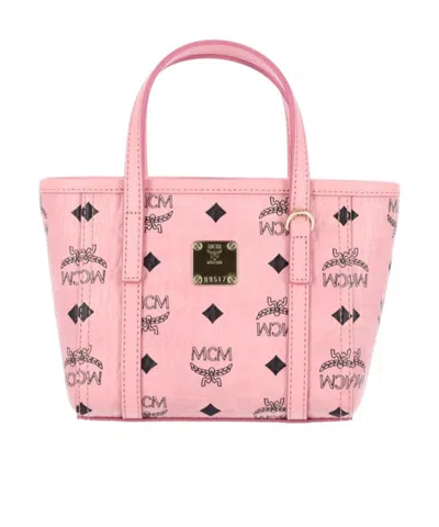 Mcm Toni Top-zip Mini Shopper Bag In Pink