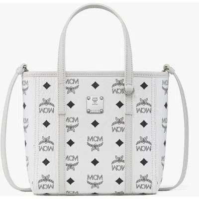 Mcm Toni Top-zip Shopper In White