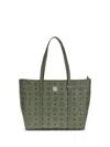 Mcm Medium Toni Tote Bag With Double Handles In Green