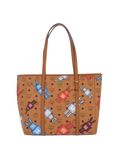 Mcm Toni Tote Bag In Brown