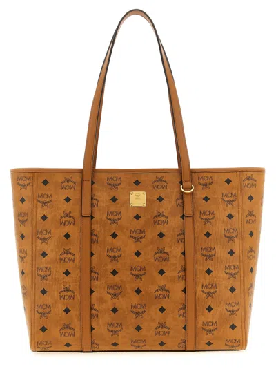 Mcm Toni Tote Bag In Cognac