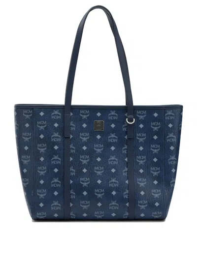 Mcm "toni" Tote Shoulder Bag In Blue
