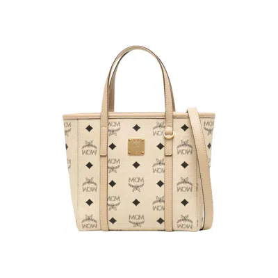Pre-owned Mcm Toni Vi Mini Shopper 'beige/black' | Men's Size Onesize