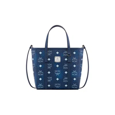 Pre-owned Mcm Toni Vi Mini Shopper 'blue Visetos' | Men's Size Onesize