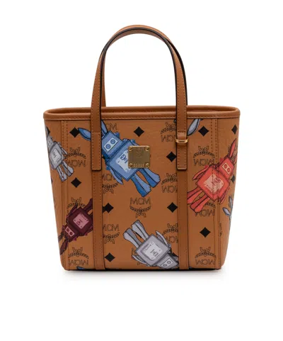 Mcm Toni Vi Mini Shopper Tote Bag In Brown