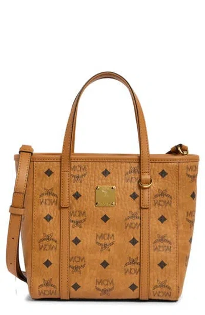 Mcm Toni Vi Shopper Mini In Brown