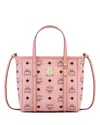 Mcm Toni Visetos Leather Shopper Shoulder Bag In Soft Pink