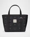 Mcm Toni Visetos Leather Shopper Shoulder Bag In Black