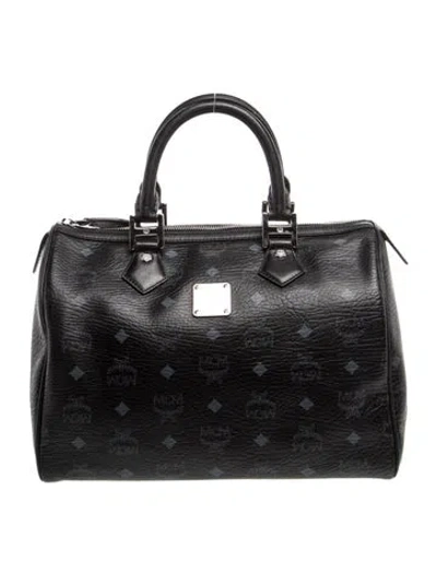 Pre-owned Mcm Top Handle Bag In Black