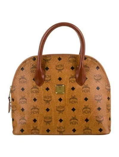 Pre-owned Mcm Top Handle Bag In Brown