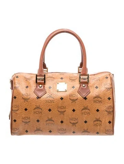 Pre-owned Mcm Top Handle Bag In Brown