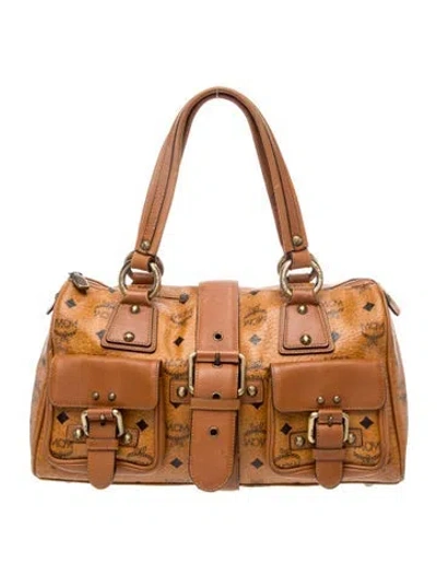 Pre-owned Mcm Top Handle Bag In Brown