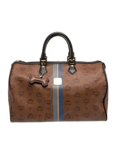 Pre-owned Mcm Top Handle Bag In Brown