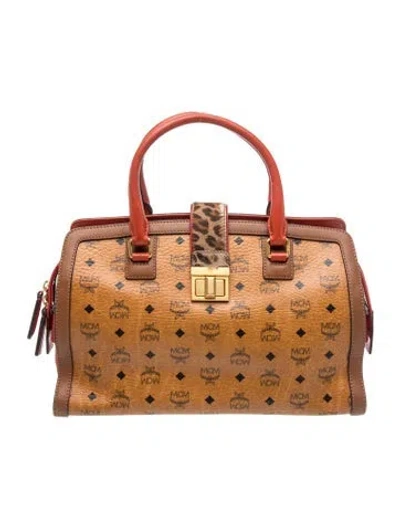 Pre-owned Mcm Top Handle Bag In Brown