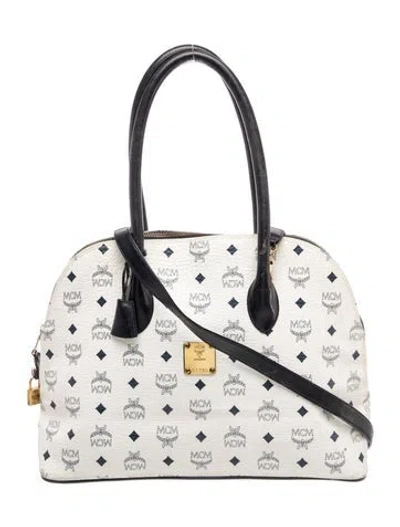 Pre-owned Mcm Top Handle Bag In Neutral