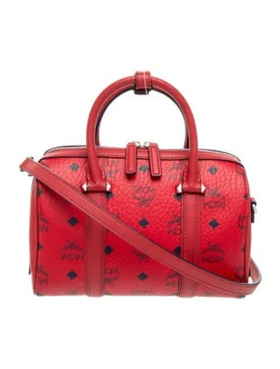 Pre-owned Mcm Top Handle Bag In Red