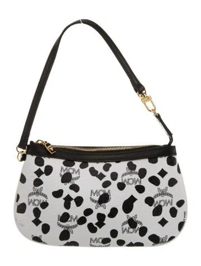 Pre-owned Mcm Top Handle Bag In White