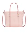 Mcm Toni Maxi Monogram Leather Shopper Bag In Pink