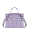 Mcm Top Handle Shoulder Bag In Purple