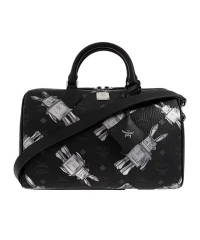 Mcm Top-zip Single-shoulder Bag In Black