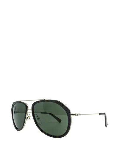 Mcm Tortoiseshell-effect Pilot Sunglasses In Black