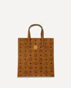 Mcm Women Printed Canvas Small Aren Shopping Bag In Brown