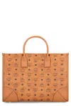 Mcm Tote Bag Munich In Visetos In Brown