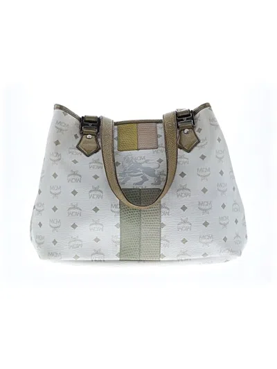 Pre-owned Mcm Tote Bag In White