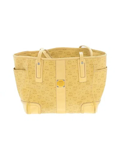 Pre-owned Mcm Tote Bag In Yellow