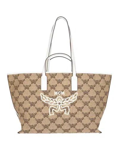 Mcm Tote In Beige