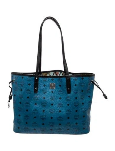 Pre-owned Mcm Tote In Blue