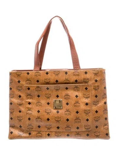 Pre-owned Mcm Tote In Brown
